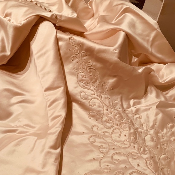 Beautifully hand beaded wedding gown.
